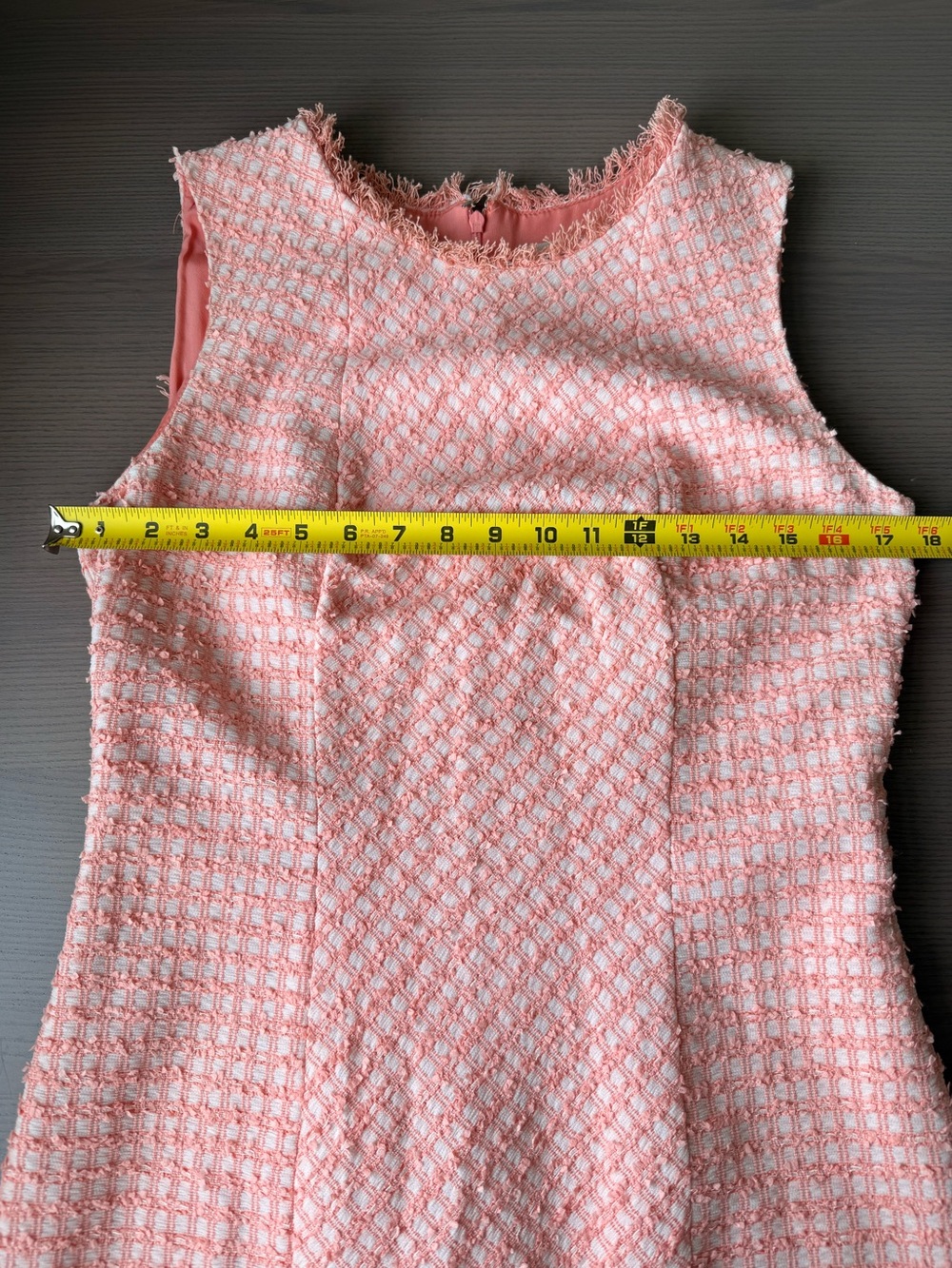 Carolina Herrera Coral Tweed Dress - Picture 3 of 11